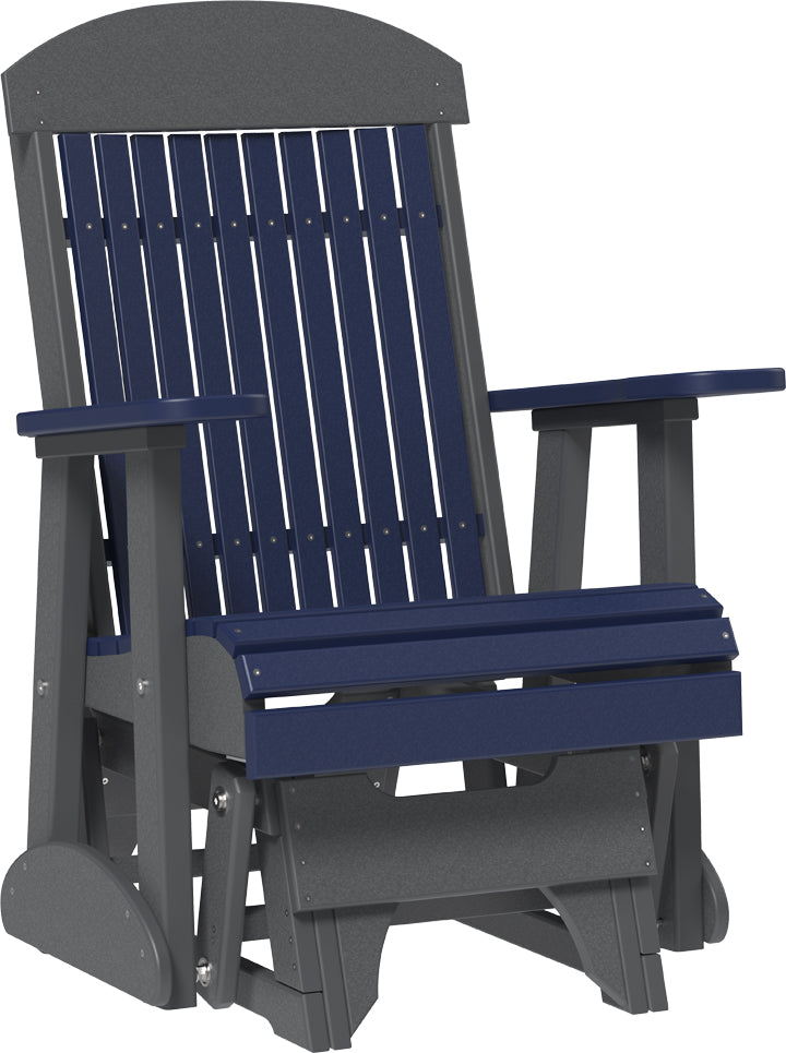 LuxCraft – 2′ Classic Glider Chair – Smooth Outdoor Patio Glider Seat