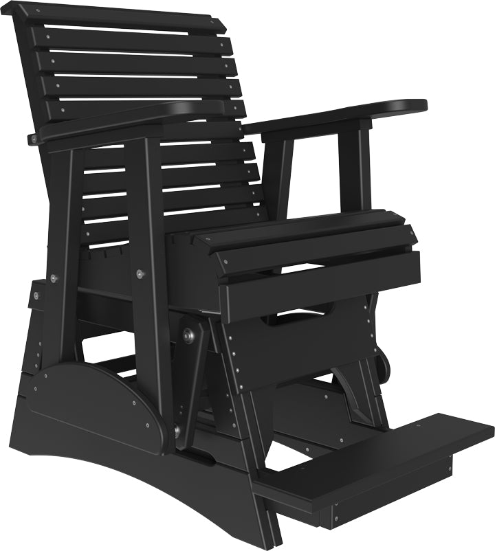 LuxCraft – 2′ Plain Balcony Glider Chair – Elevated Outdoor Patio Glider