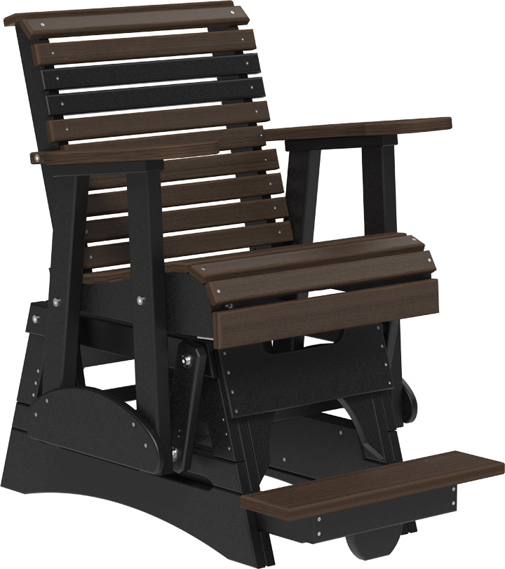 LuxCraft – 2′ Plain Balcony Glider Chair – Elevated Outdoor Patio Glider