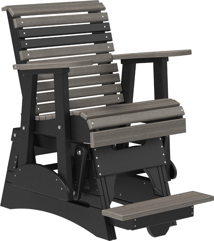 LuxCraft – 2′ Plain Balcony Glider Chair – Elevated Outdoor Patio Glider