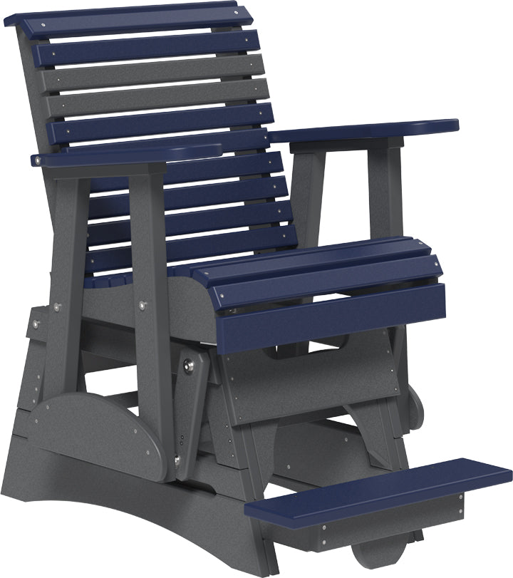 LuxCraft – 2′ Plain Balcony Glider Chair – Elevated Outdoor Patio Glider