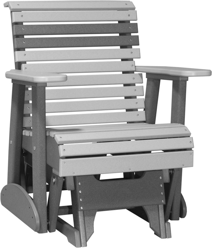 LuxCraft – 2′ Plain Glider Chair – Classic Outdoor Patio Glider Seat