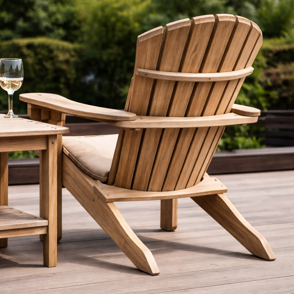 Seaside Adirondack Shellback Chair – Classic Outdoor Patio Lounge Chair