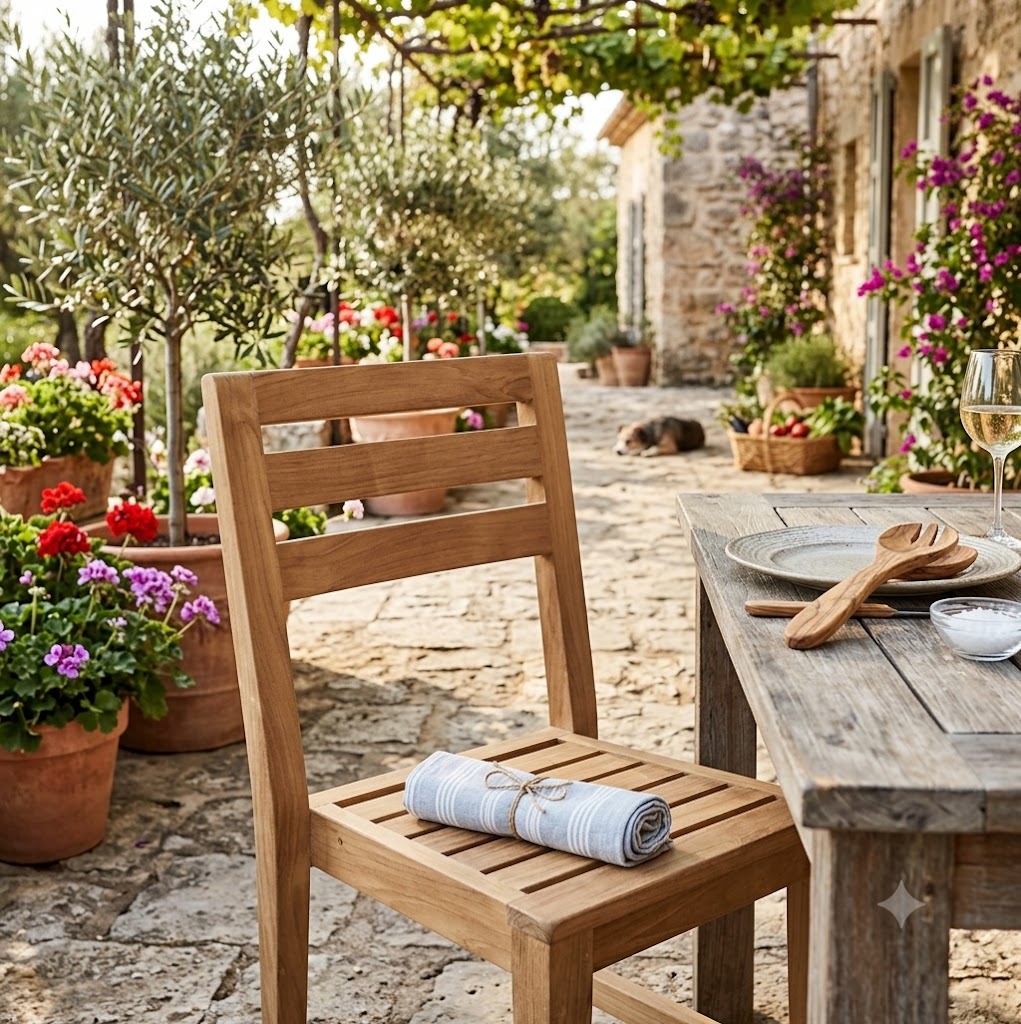 Anderson Teak Torino Dining Chair – Solid Teak Outdoor Dining Seating
