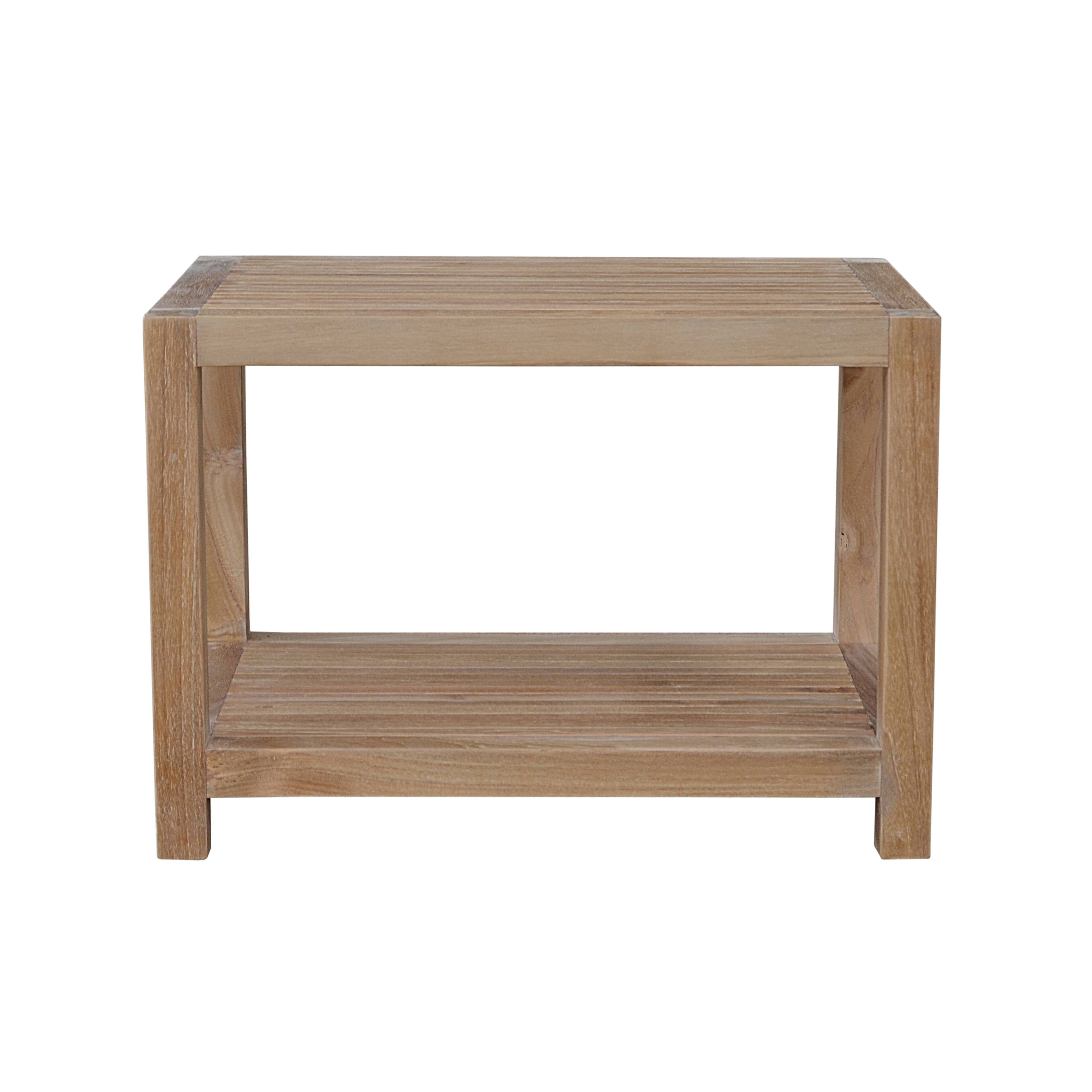 Anderson Teak Windsor 2-Tier Side Table – Solid Teak Outdoor End Table