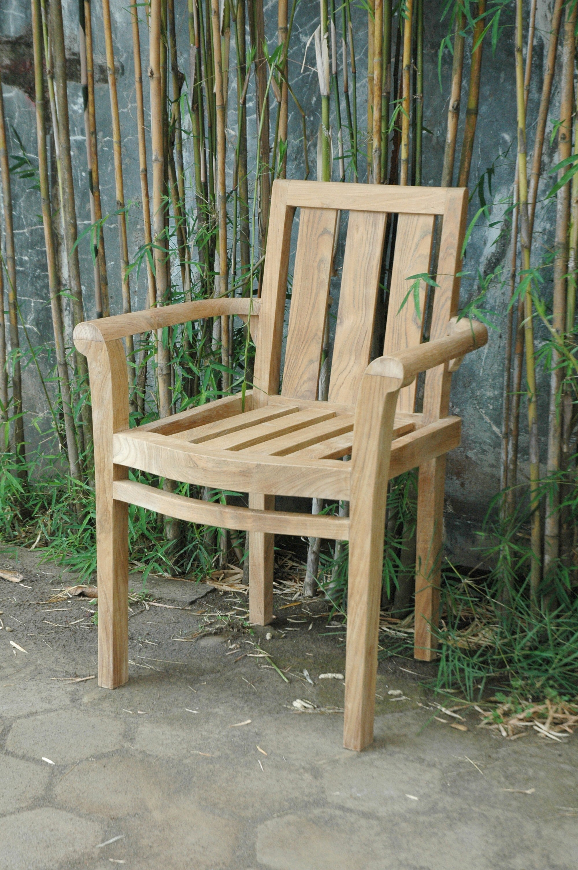 Anderson Teak Classic Stacking Armchair (4-PCS) – Solid Teak Outdoor Seating