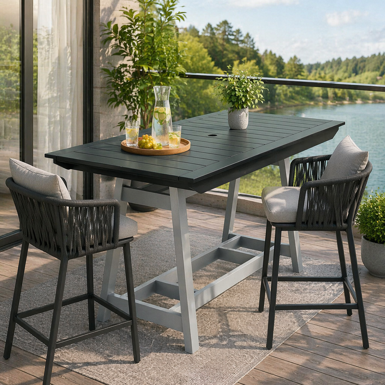 Seaside MAD Balcony Table 40″ x 85″ – Modern Outdoor Patio Table