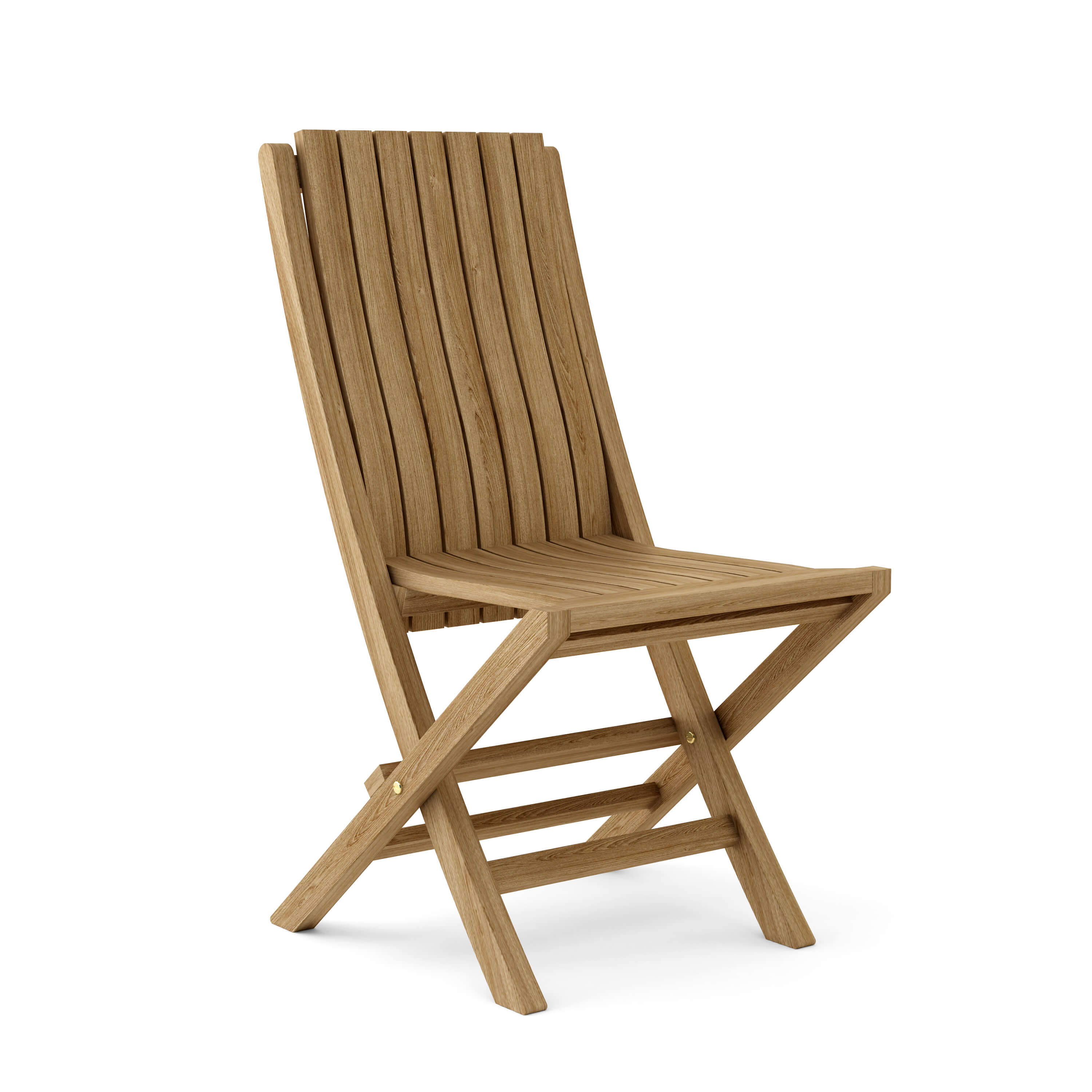 Anderson Teak Comfort Folding Chair (2-PC) – Ergonomic Teak Outdoor Seating