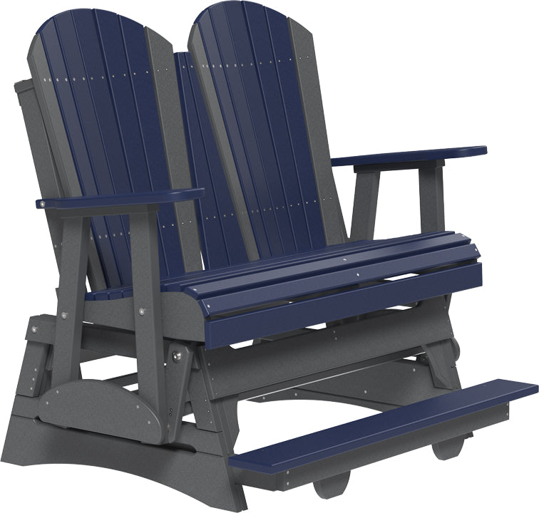 LuxCraft – 4′ Adirondack Balcony Glider – Elevated Outdoor Glider for Two