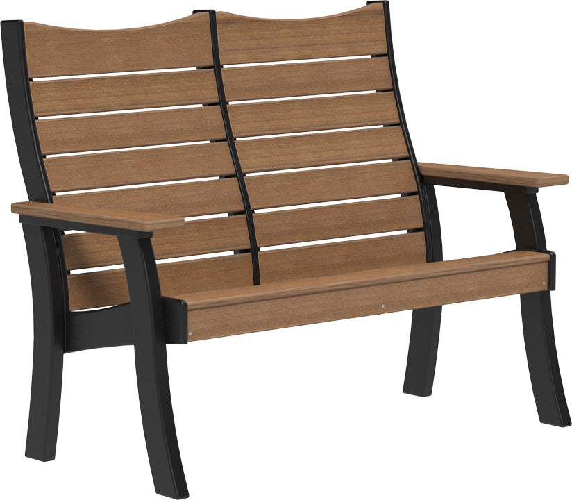 LuxCraft – 4′ Contour Bench – Curved Outdoor Garden Bench for Patio & Porch