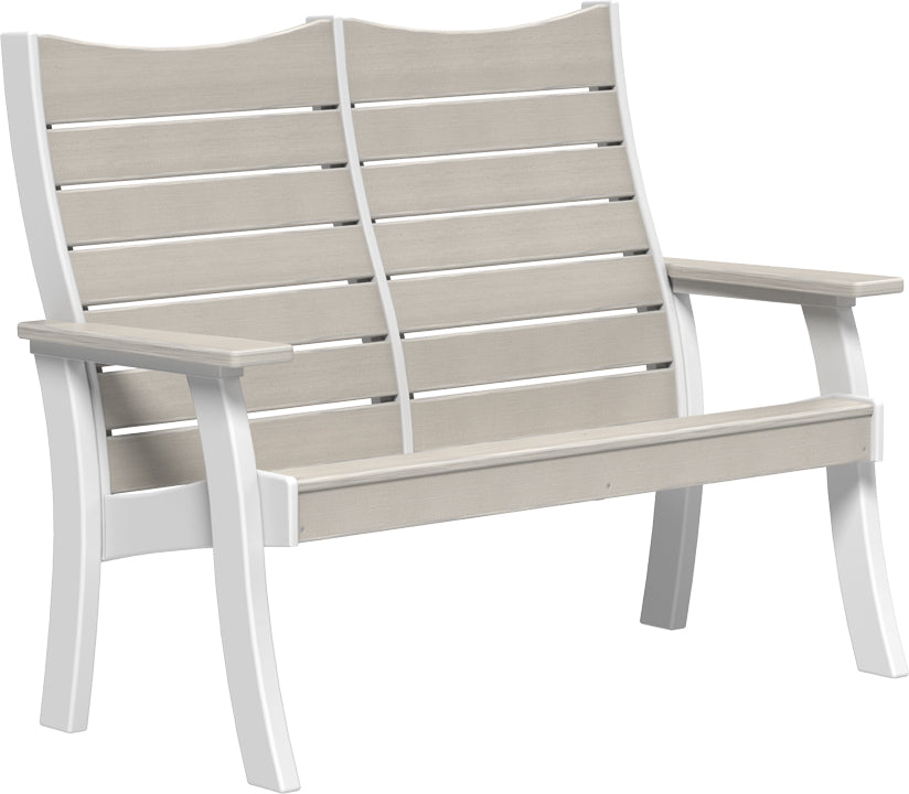 LuxCraft – 4′ Contour Bench – Curved Outdoor Garden Bench for Patio & Porch