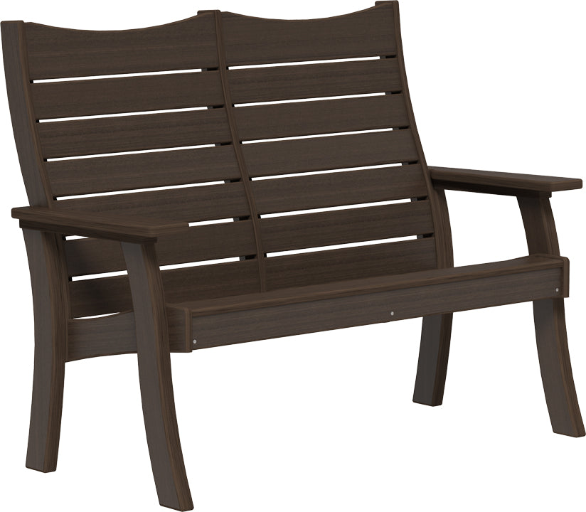 LuxCraft – 4′ Contour Bench – Curved Outdoor Garden Bench for Patio & Porch