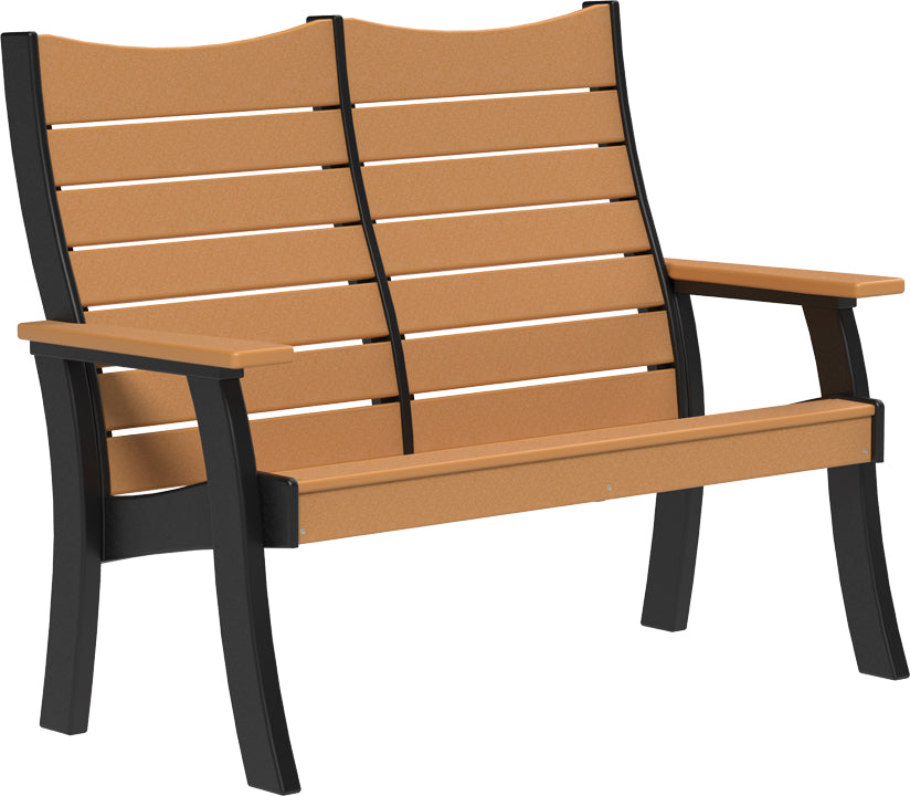 LuxCraft – 4′ Contour Bench – Curved Outdoor Garden Bench for Patio & Porch