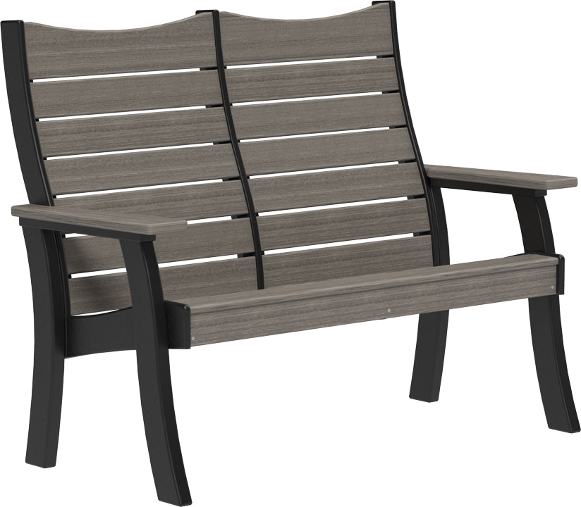 LuxCraft – 4′ Contour Bench – Curved Outdoor Garden Bench for Patio & Porch