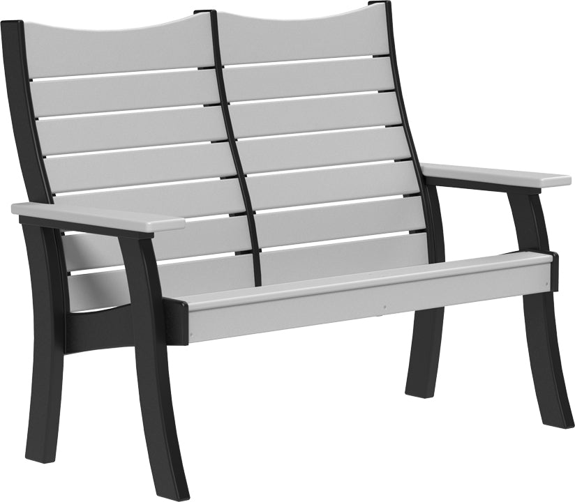 LuxCraft – 4′ Contour Bench – Curved Outdoor Garden Bench for Patio & Porch