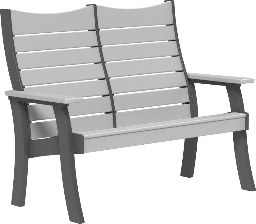 LuxCraft – 4′ Contour Bench – Curved Outdoor Garden Bench for Patio & Porch