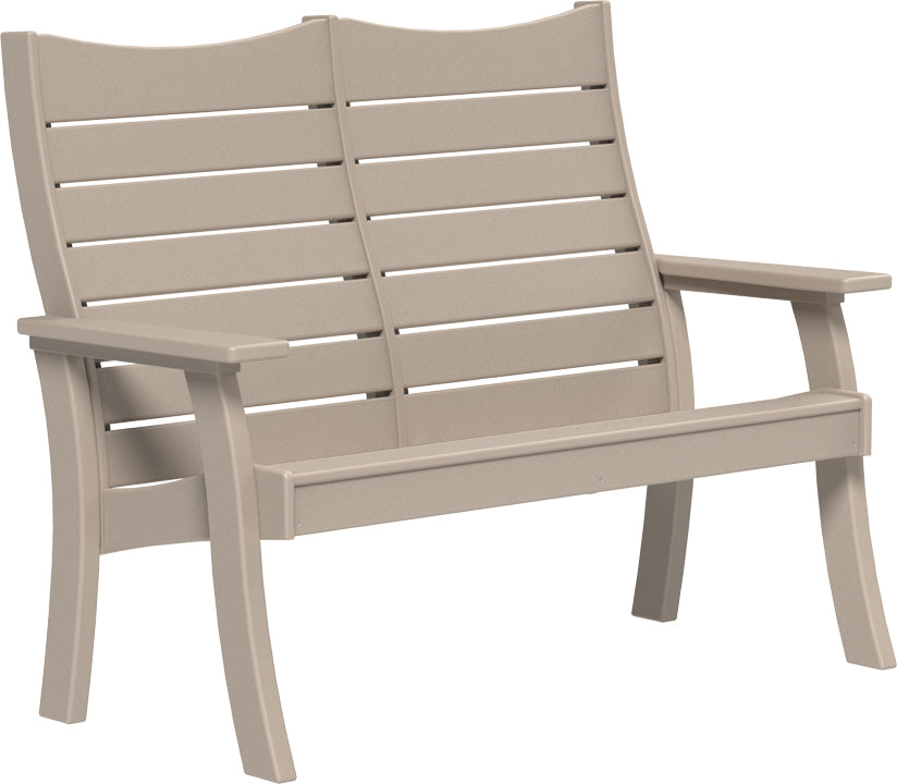 LuxCraft – 4′ Contour Bench – Curved Outdoor Garden Bench for Patio & Porch