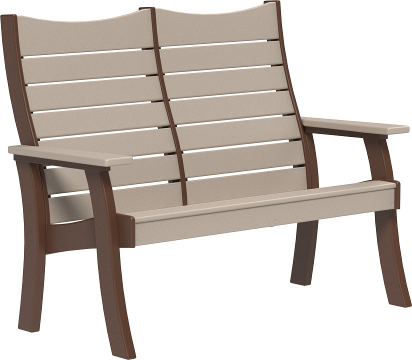 LuxCraft – 4′ Contour Bench – Curved Outdoor Garden Bench for Patio & Porch