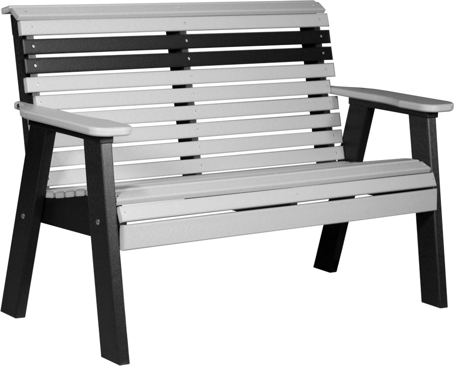 LuxCraft – 4′ Plain Bench – Classic Outdoor Garden Bench for Patio & Porch