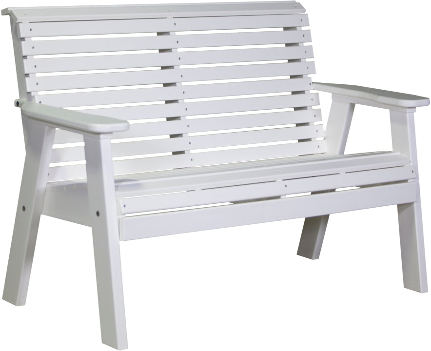 LuxCraft – 4′ Plain Bench – Classic Outdoor Garden Bench for Patio & Porch