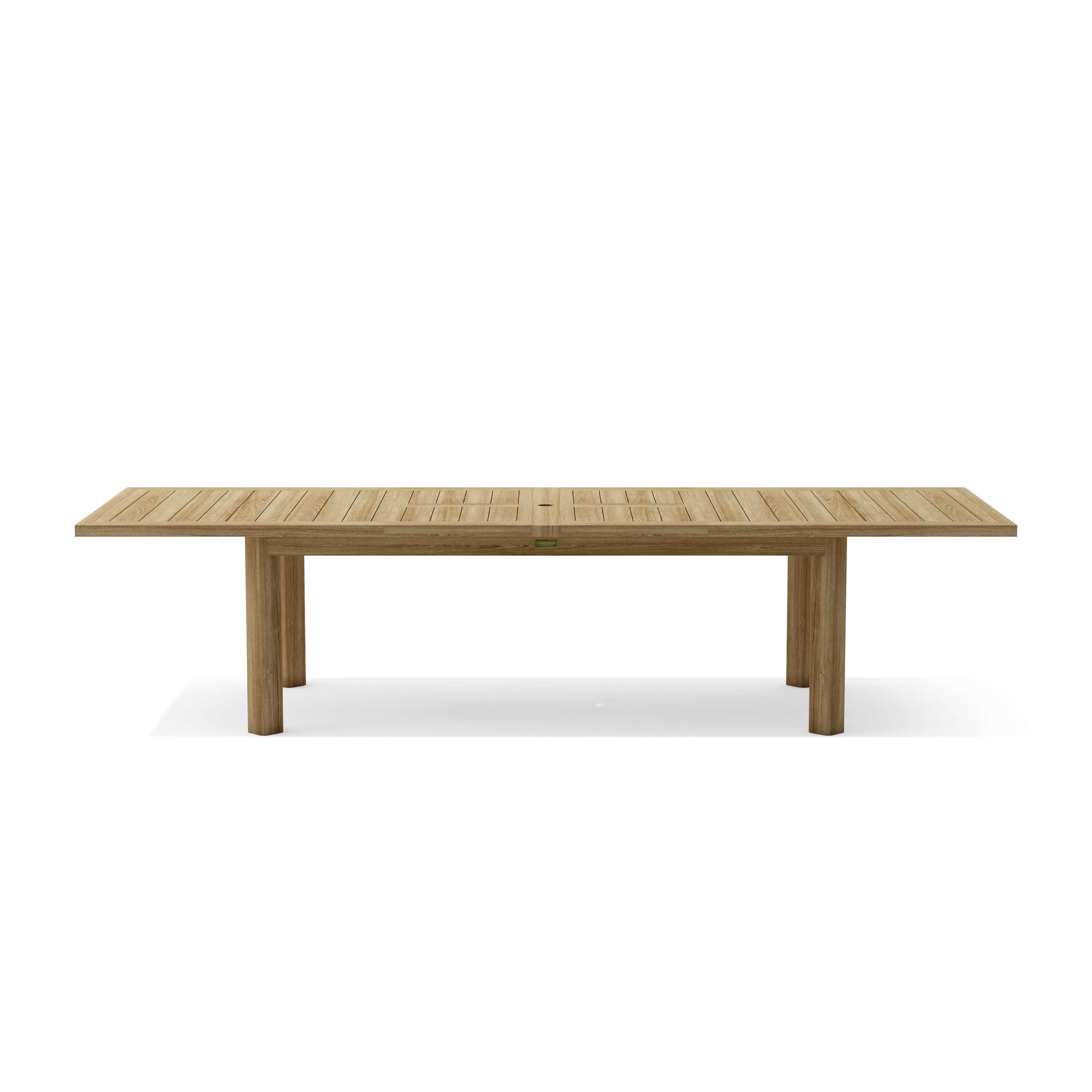 Anderson Teak Chelsea Double Extension Dining Table – Large Outdoor Patio Table