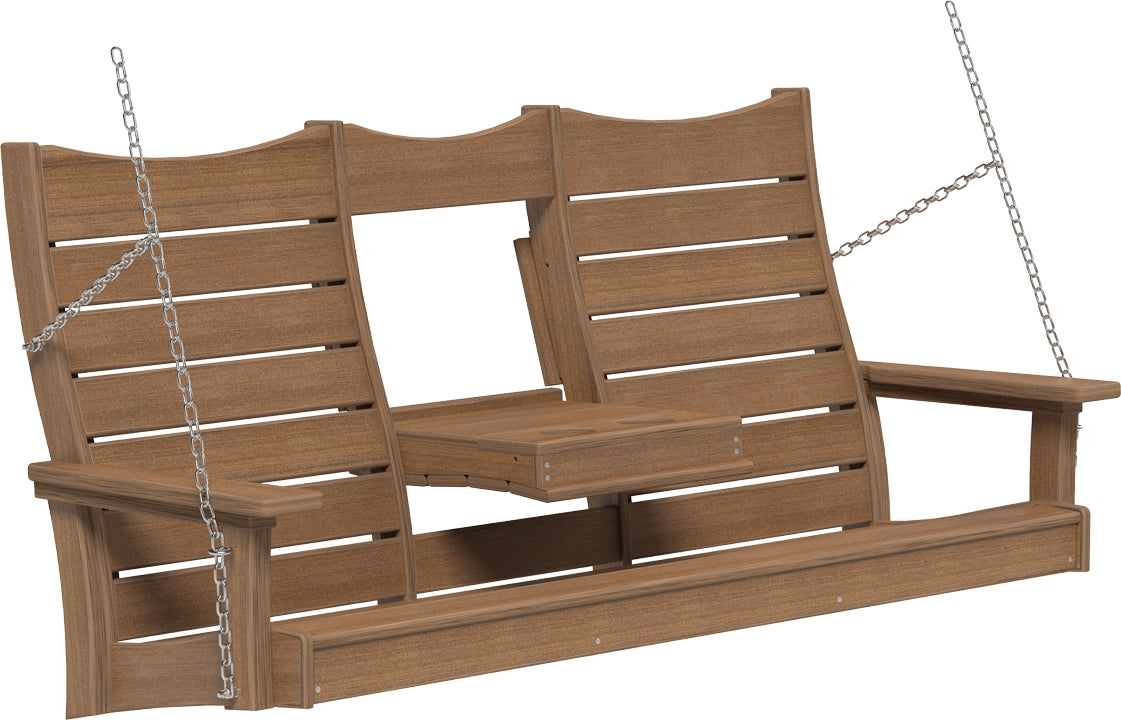 LuxCraft – 5′ Contour Porch Swing – Curved Outdoor Swing for Patio & Porch