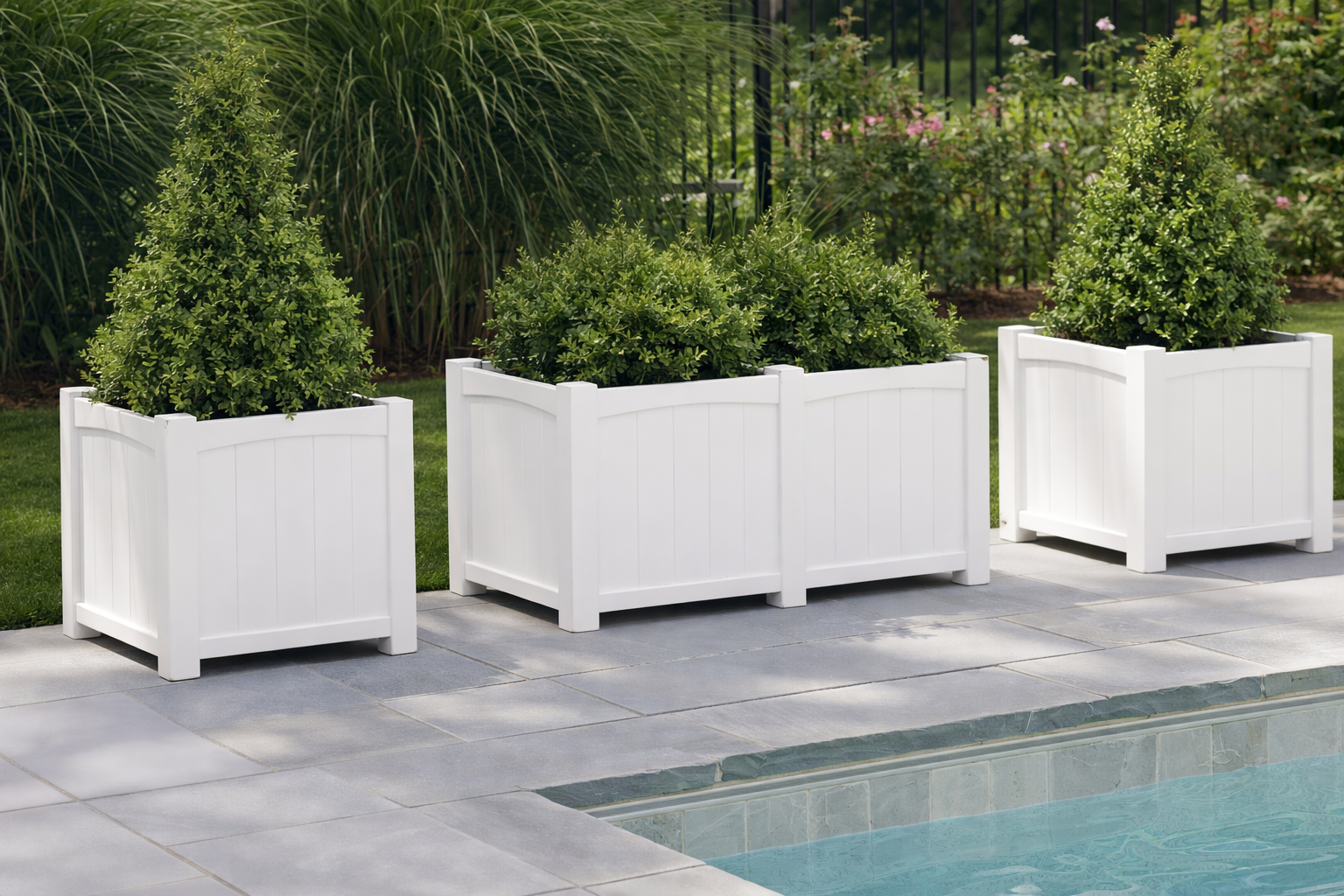 Seaside Wickford 22″ Square Outdoor Estate Planter Extension