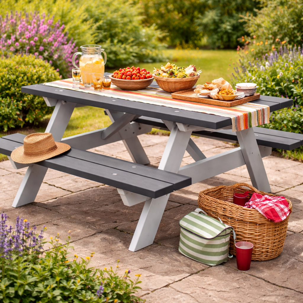 Seaside Traditional 79″ Rectangular - Outdoor ADA Picnic Table