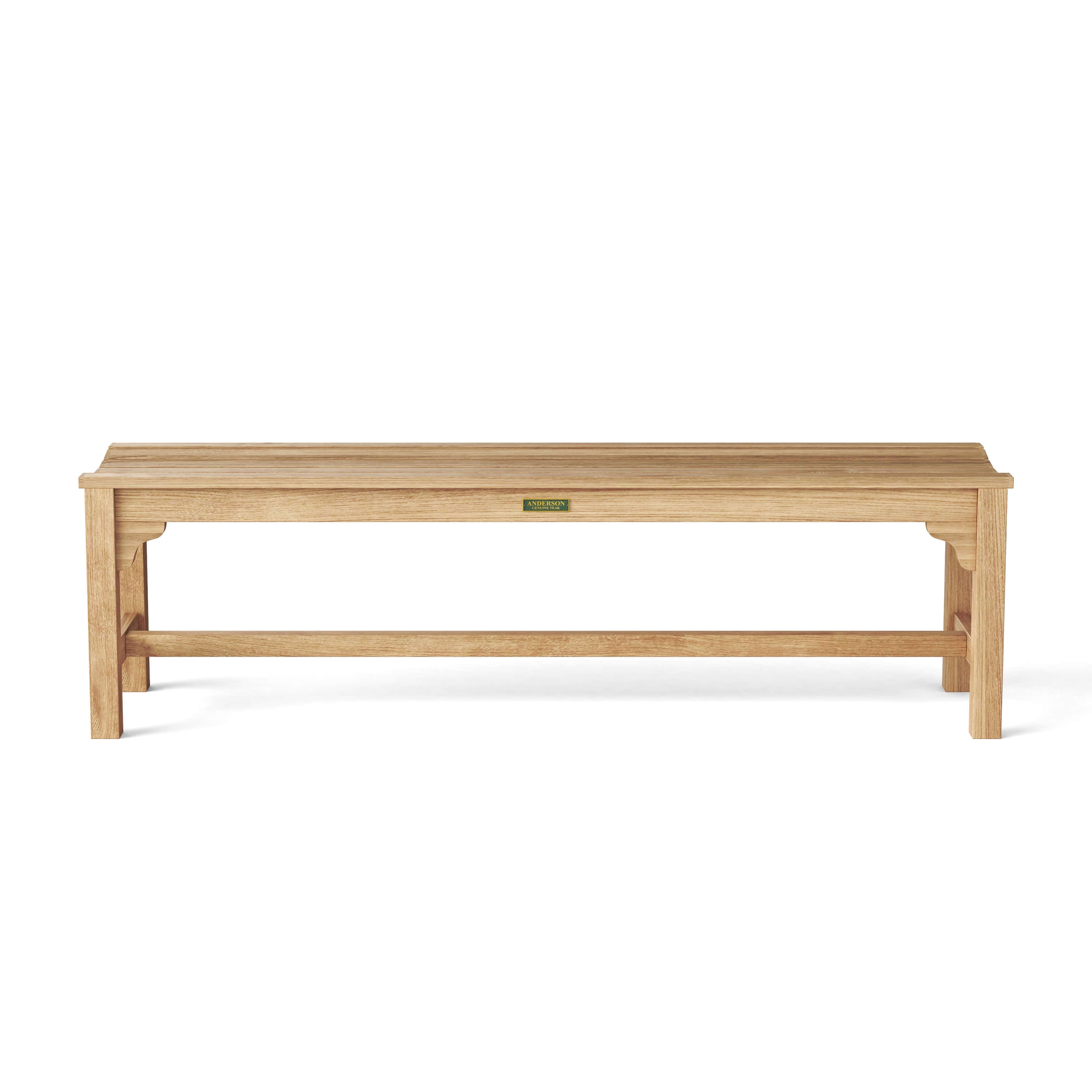 Anderson Teak – Hampton 63″ Backless Bench – Comfortable Teak Patio Seating