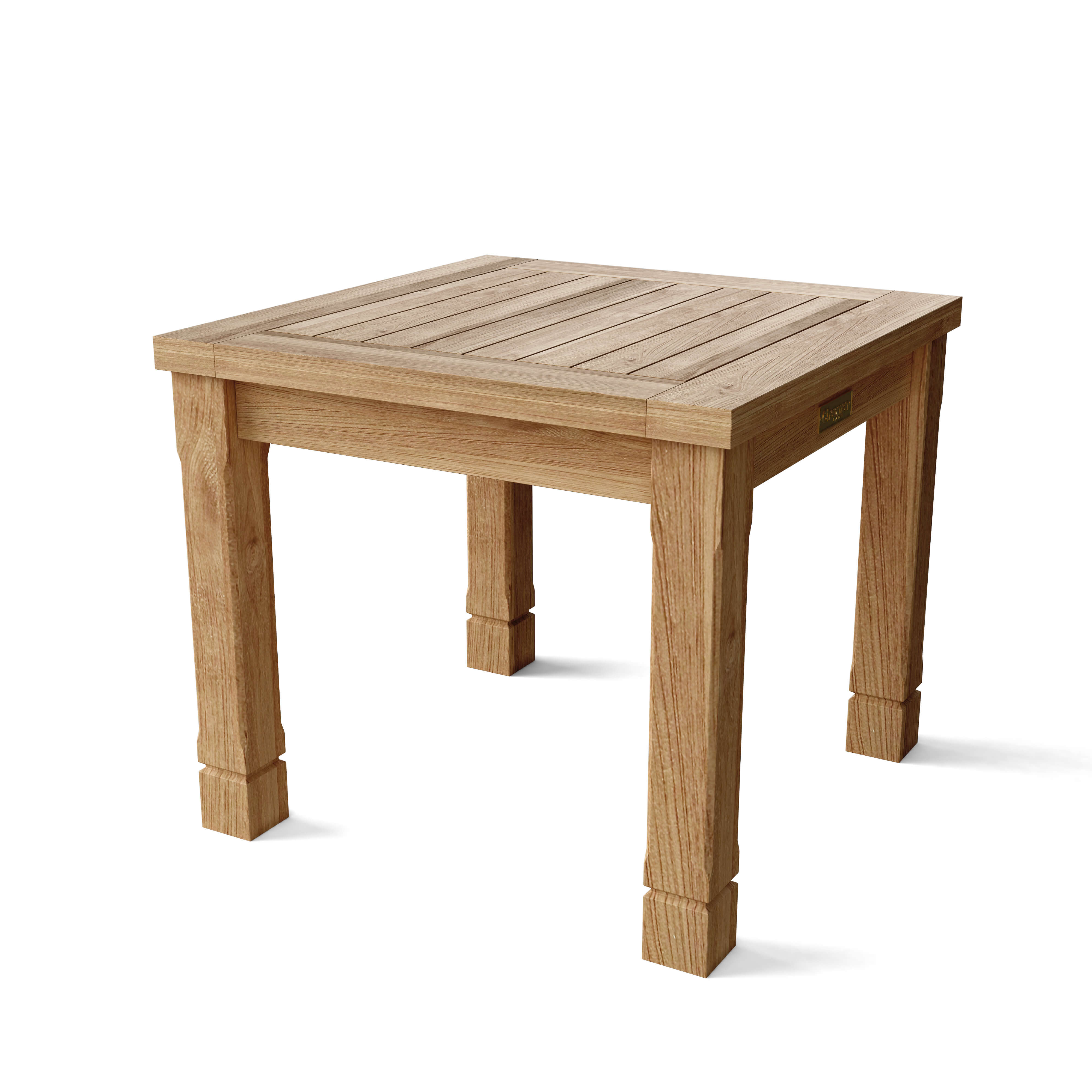 Anderson Teak SouthBay 22″ Square Side Table – Solid Teak Outdoor End Table