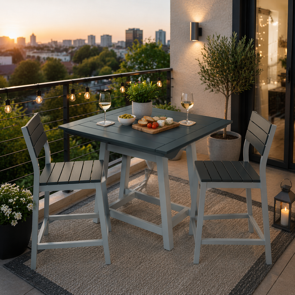 Seaside MAD Balcony Table 40″ x 40″ – Modern Outdoor Patio Table