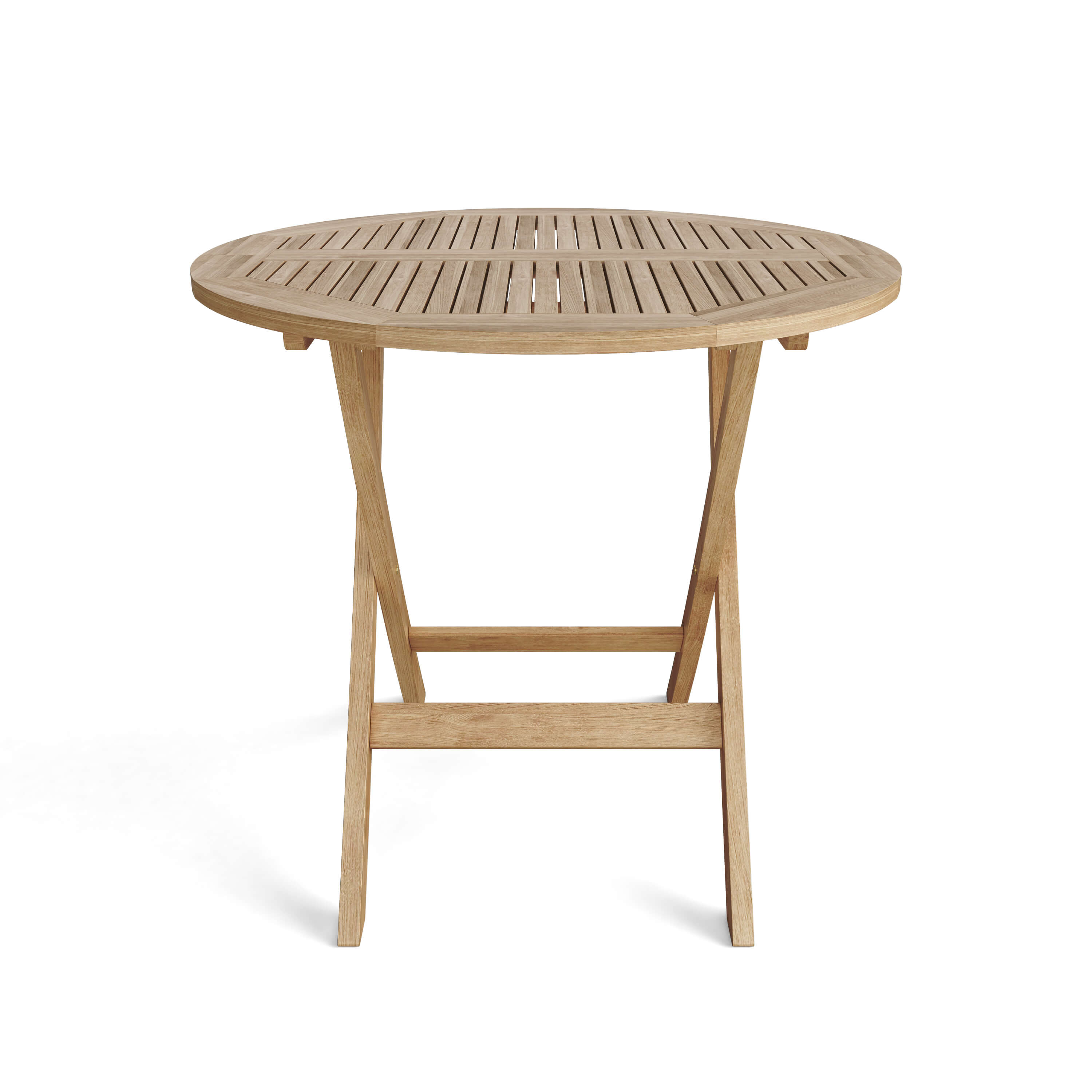 Anderson Teak Windsor 31″ Round Picnic Folding Table – Solid Teak Outdoor Patio Table