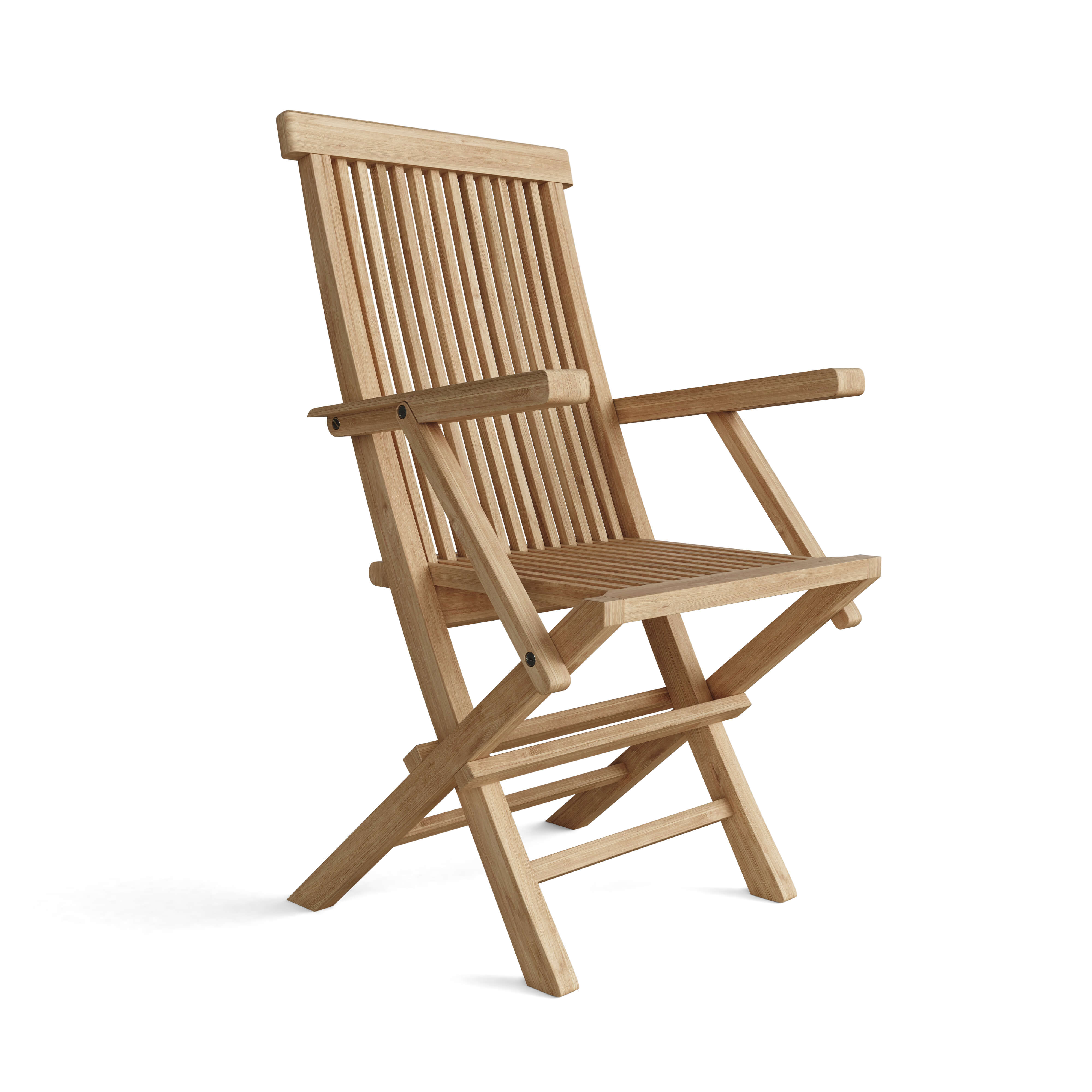 Anderson Teak Classic Folding Armchair (2-PC) – Solid Teak Outdoor Seating