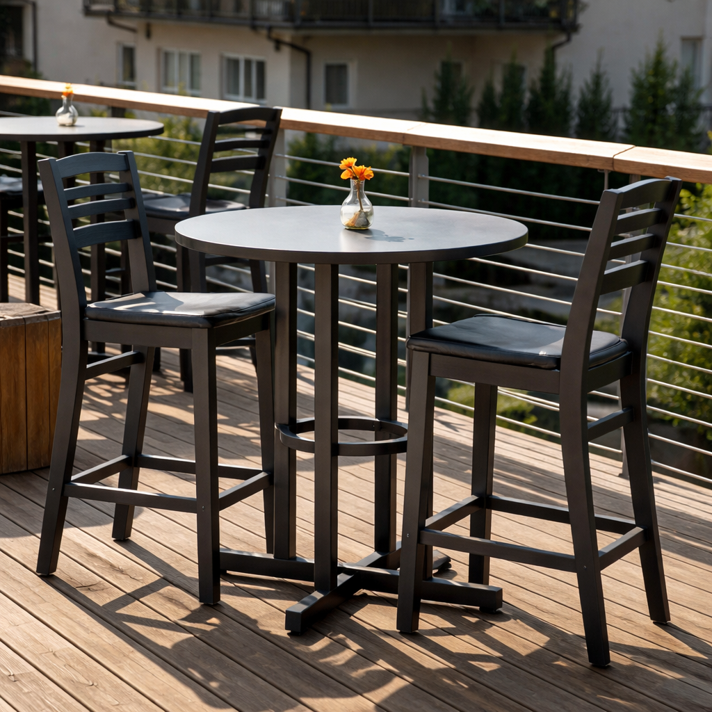 Seaside Charleston Bar Chair – Elegant Outdoor Bar Height Seating