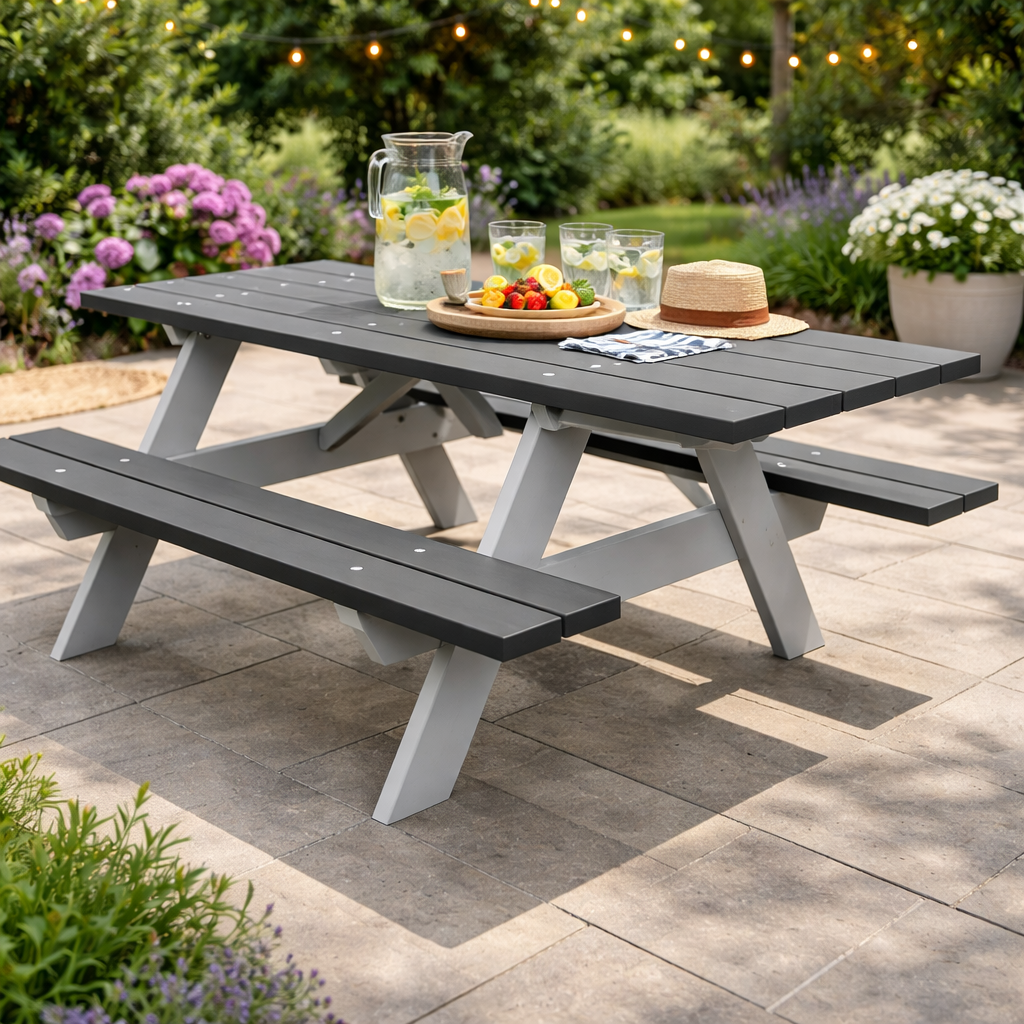 Seaside Traditional 79″ Rectangular - Outdoor ADA Picnic Table