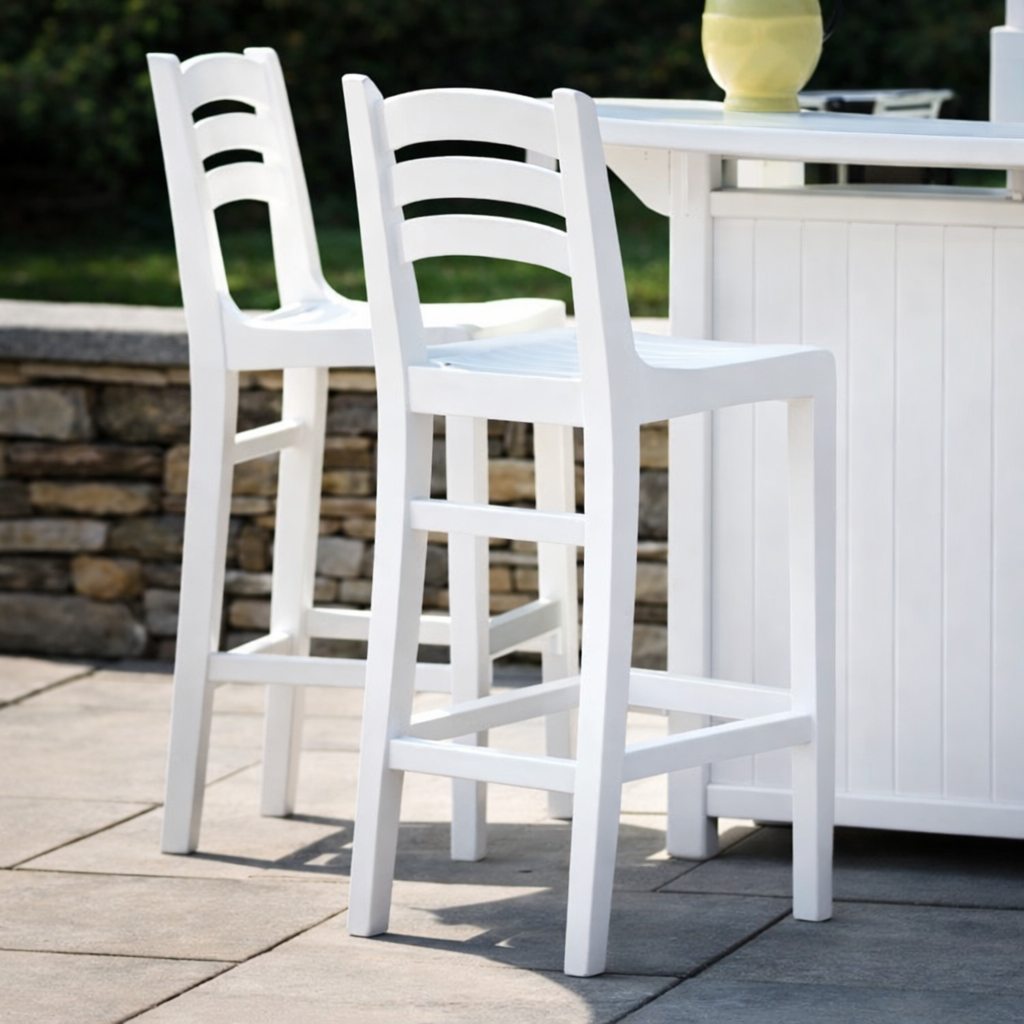 Seaside Charleston Bar Chair – Elegant Outdoor Bar Height Seating