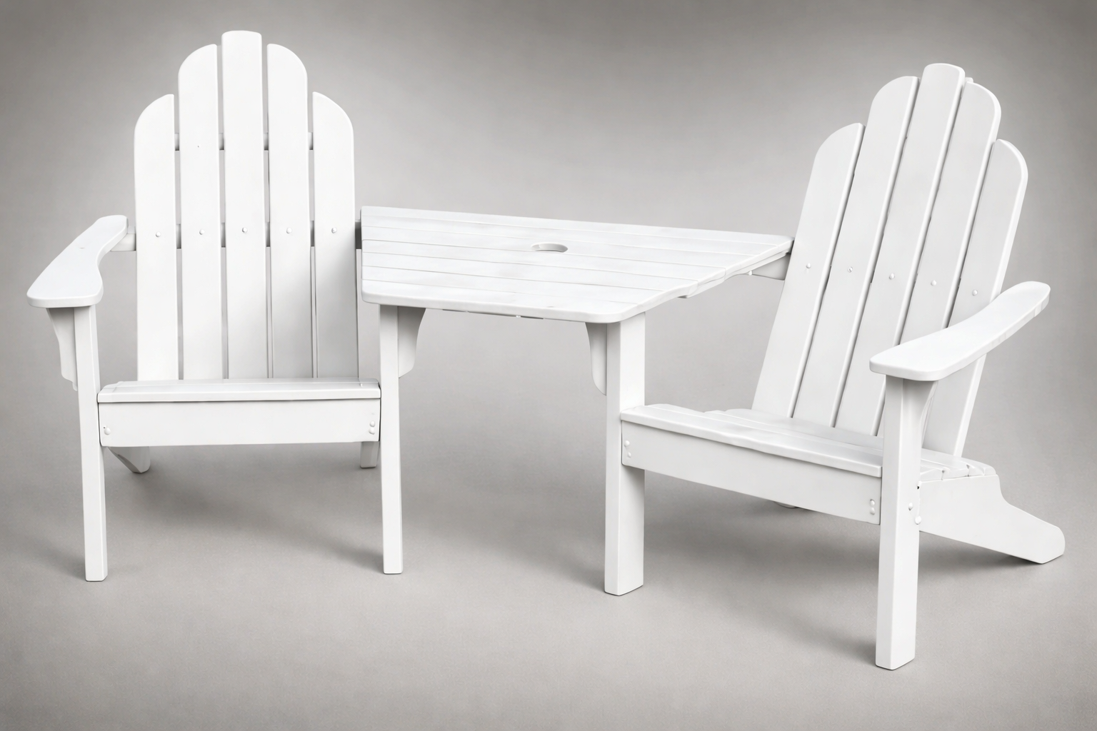 Seaside Adirondack Chair Tête-à-Tête Outdoor Connecting Table Attachment