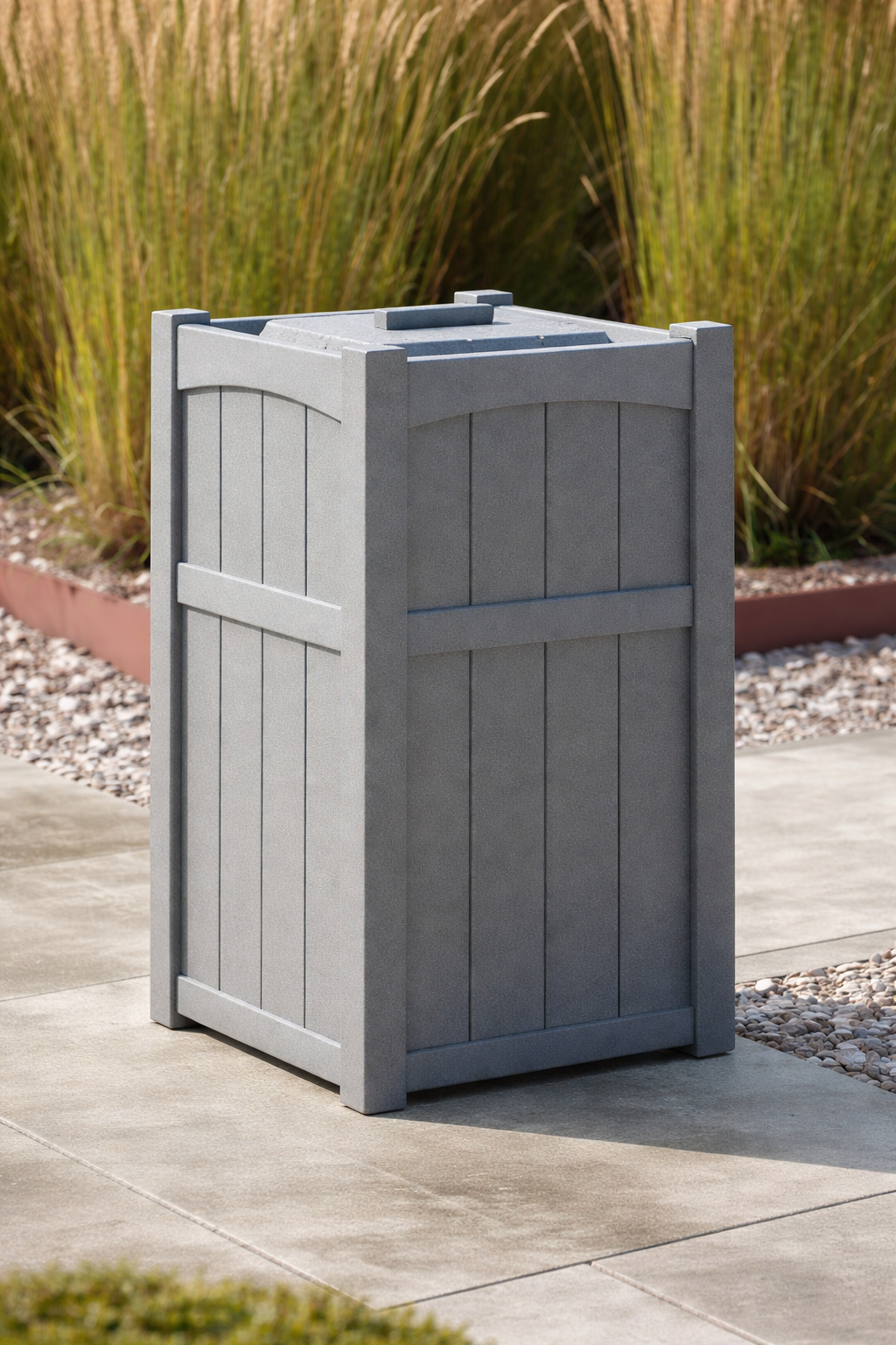 Seaside Wickford 18″ Square Outdoor Trash Receptacle