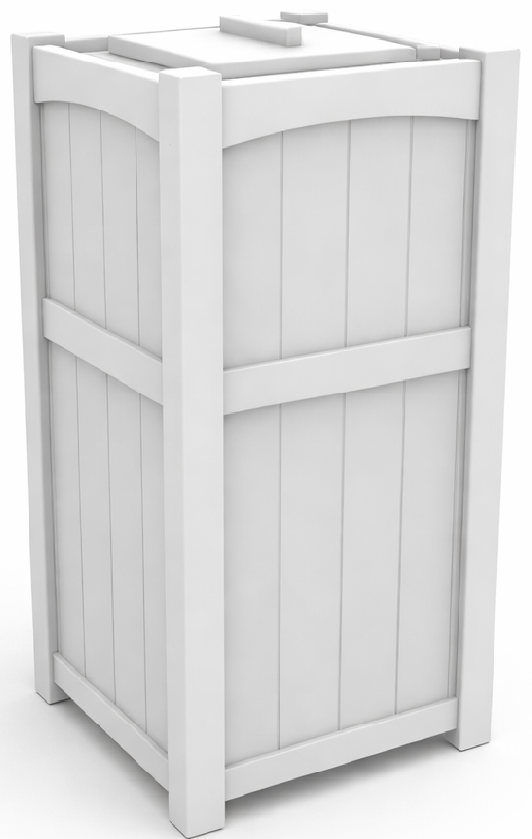 Seaside Wickford 18″ Square Outdoor Trash Receptacle