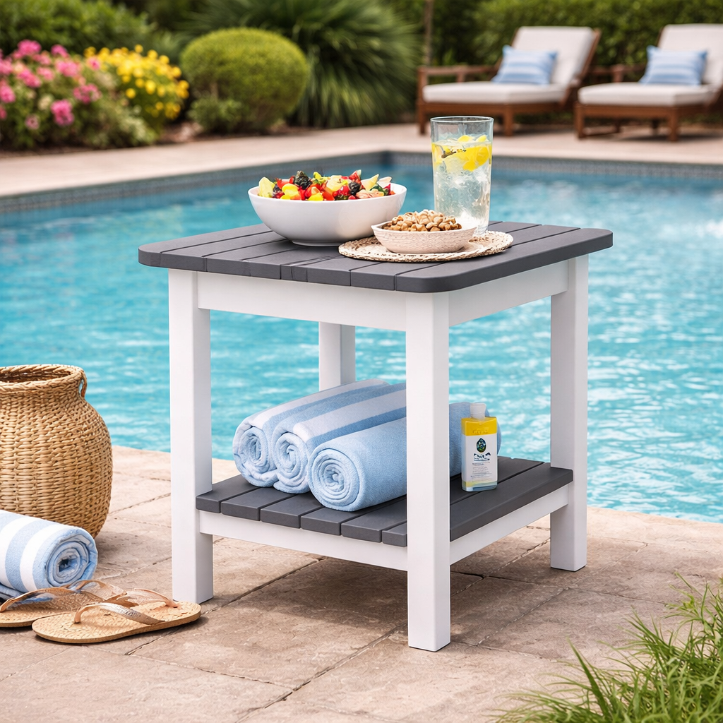 Seaside Westerly 24″ Rectangular Outdoor Patio End Table