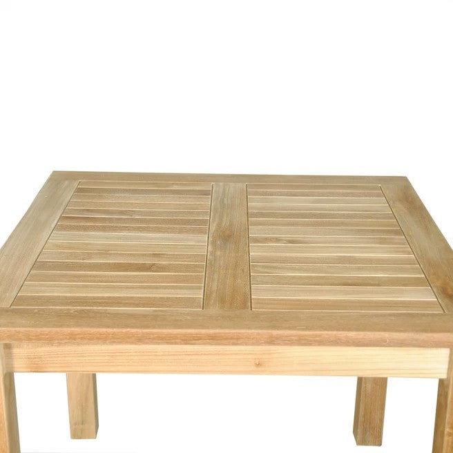 Anderson Teak Bahama 35″ Square Bistro Table – Solid Teak Outdoor Patio Table