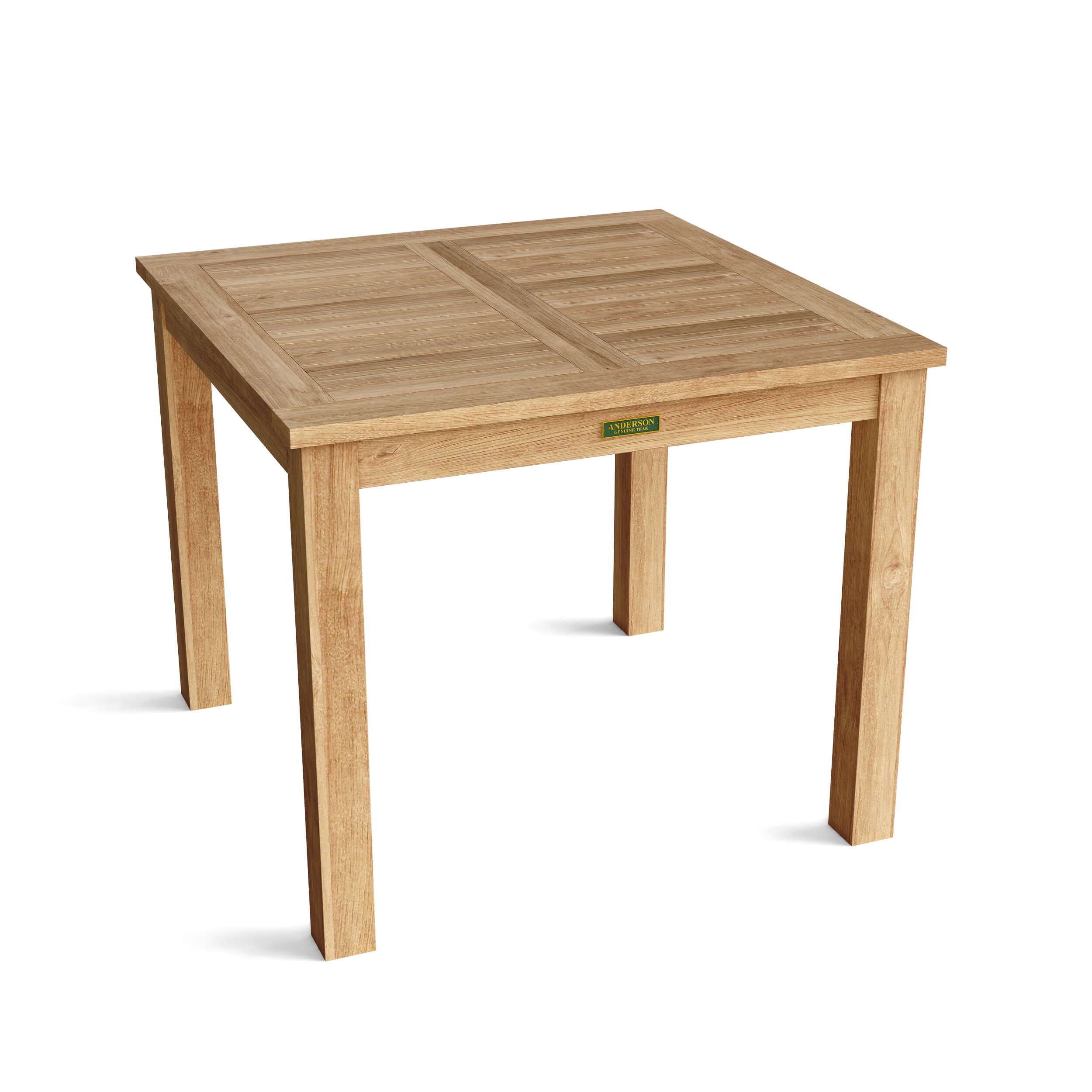 Anderson Teak Bahama 35″ Square Bistro Table – Solid Teak Outdoor Patio Table
