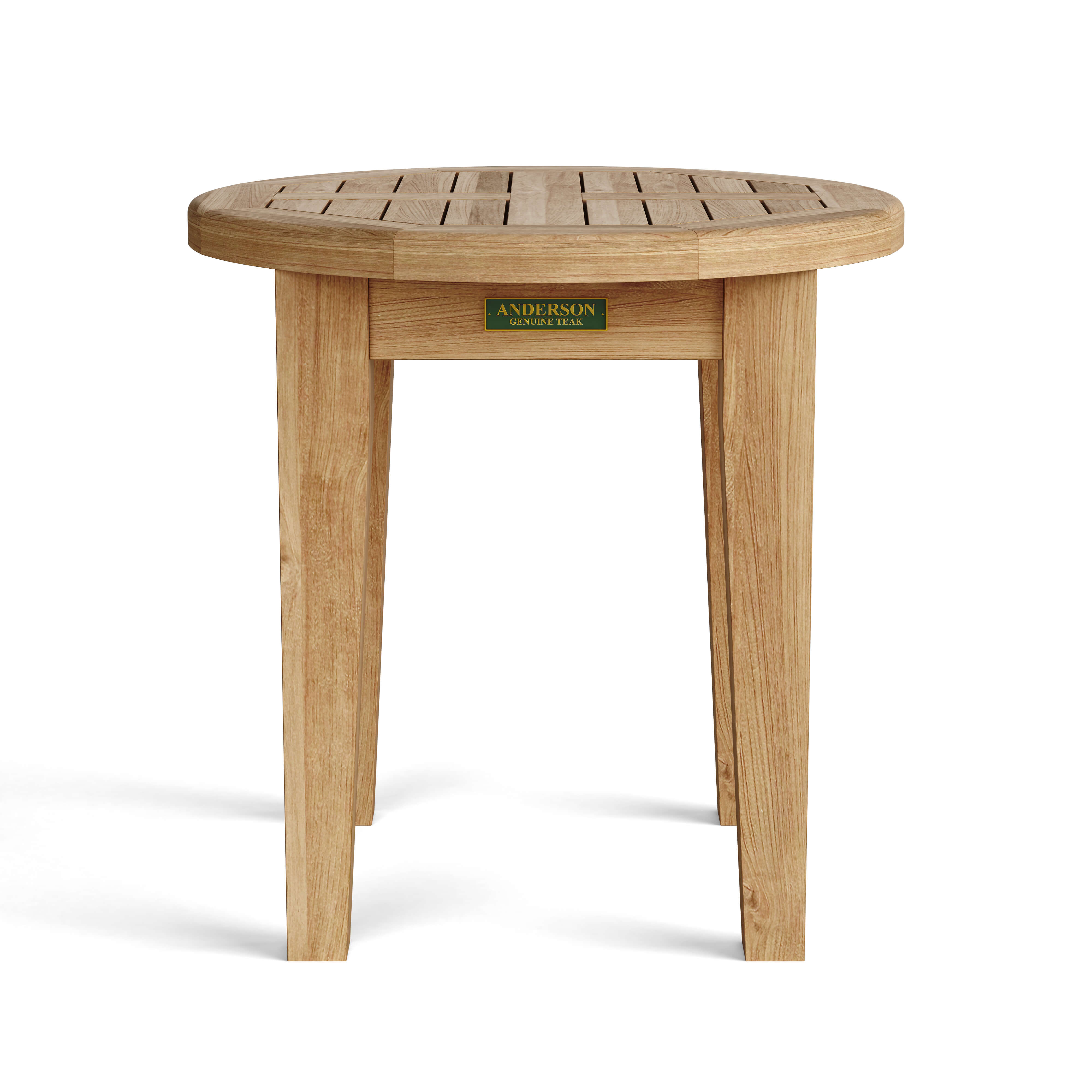 Anderson Teak Brianna 20″ Round Side Table – Solid Teak Outdoor End Table
