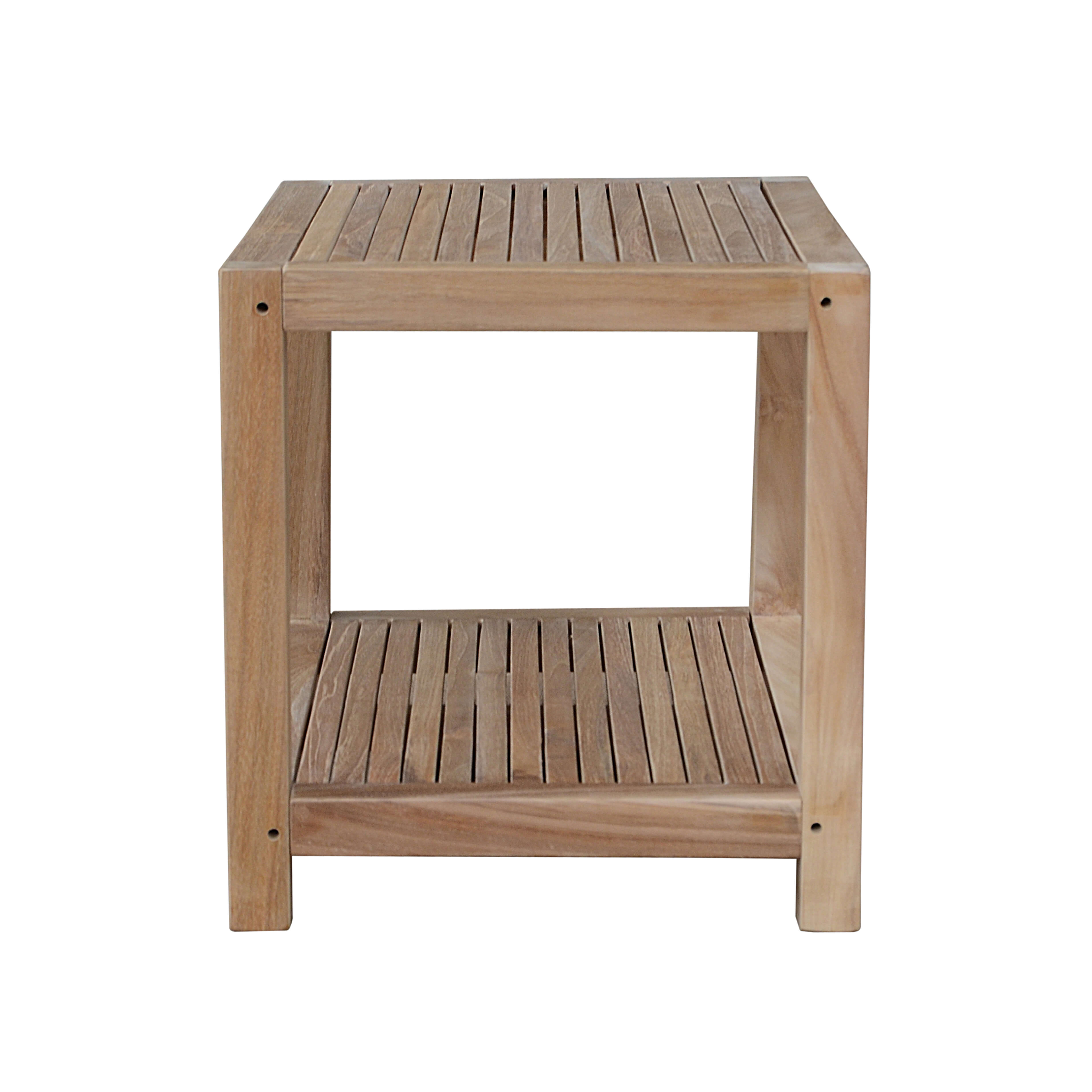 Anderson Teak Windsor 2-Tier Side Table – Solid Teak Outdoor End Table