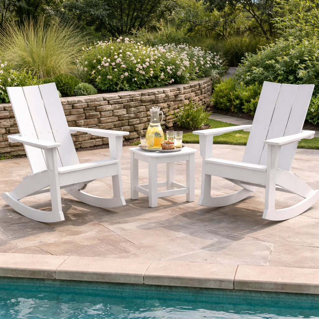 Seaside Coastline Monterey Adirondack Rocker – Smooth Outdoor Rocking Chair