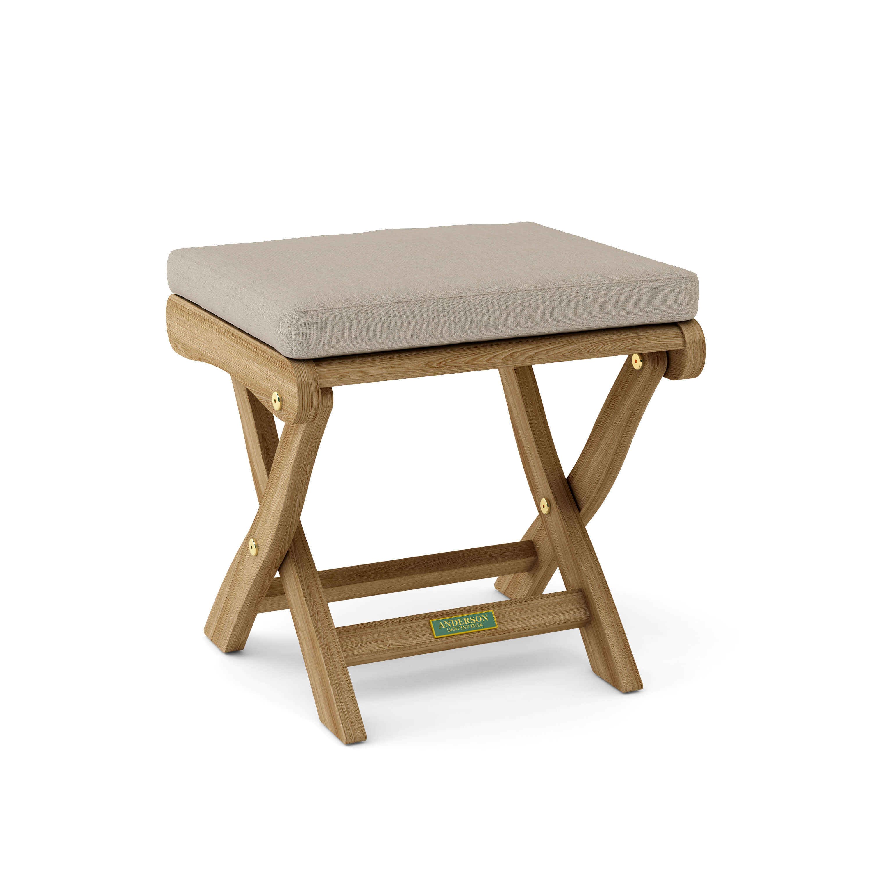 Anderson Teak Katana Folding Backless Chair – Teak Outdoor Stool & Seat