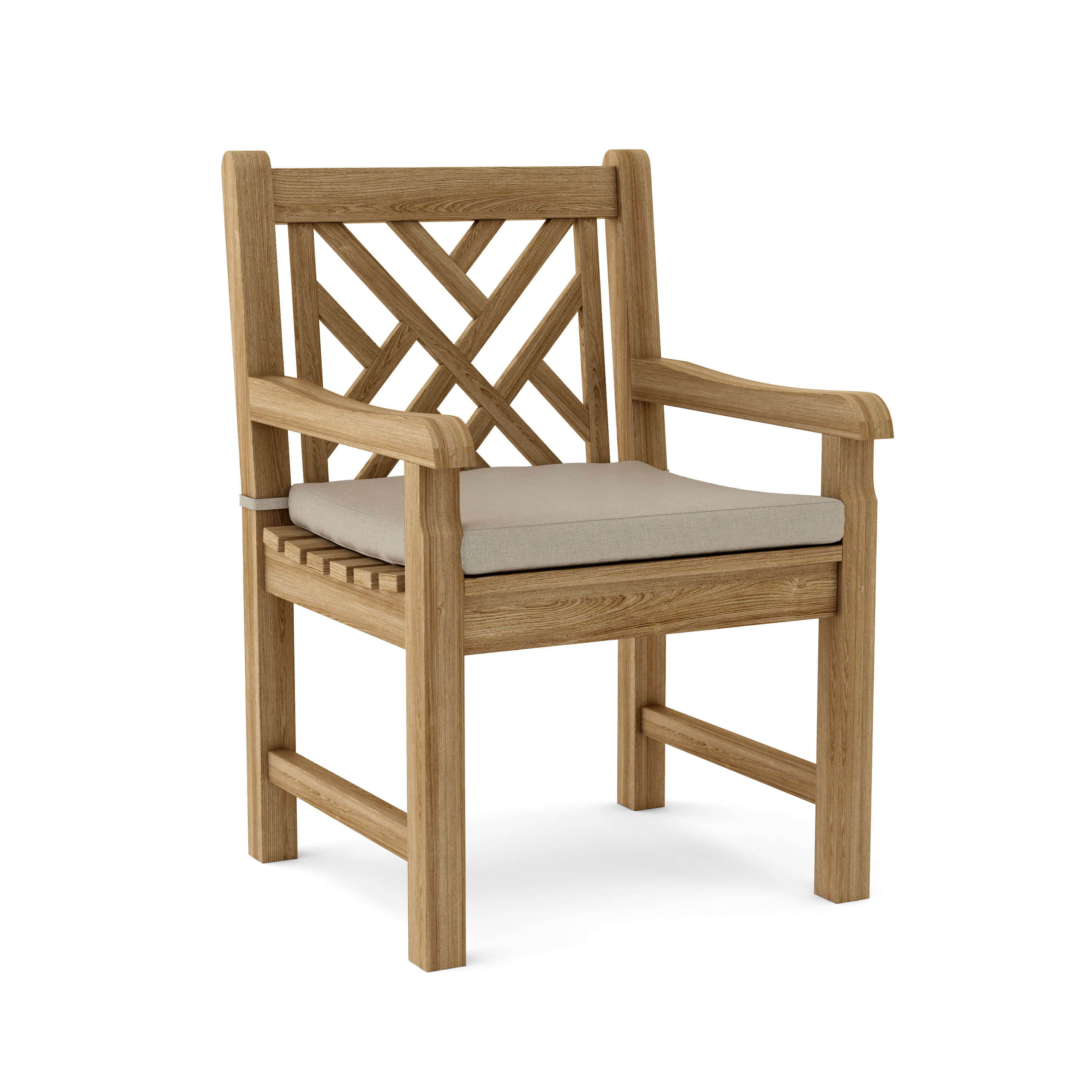 Anderson Teak Vilano Dining Armchair – Solid Teak Outdoor Dining Seating