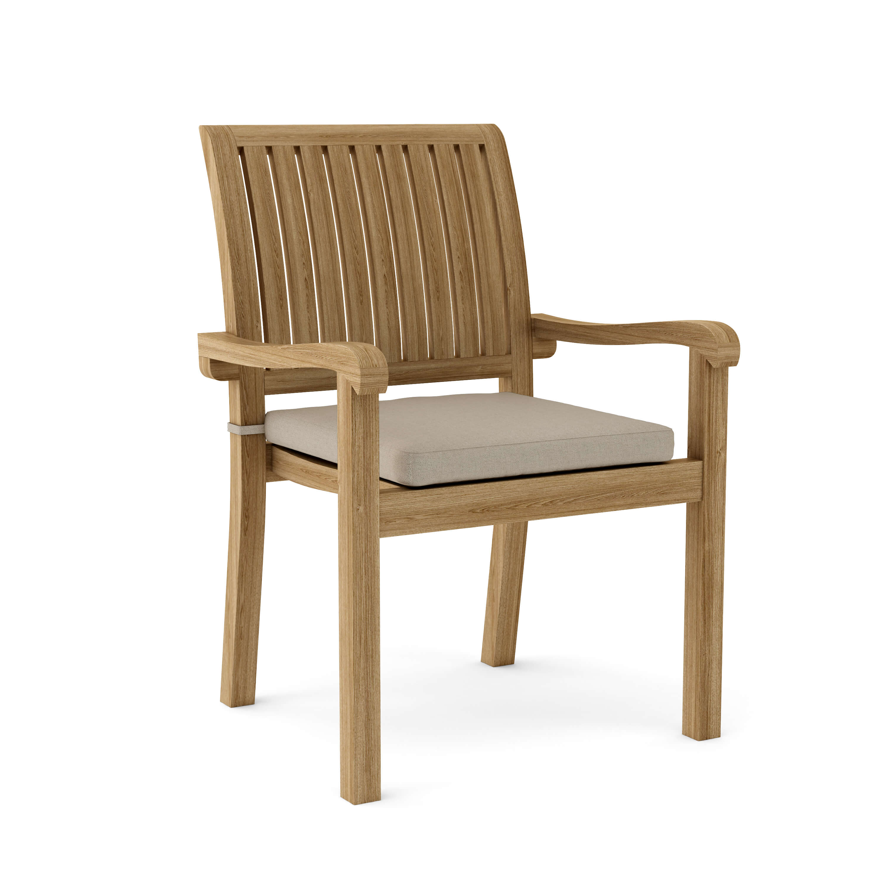 Anderson Teak Aspen Stacking Armchair(4-PCS) – Solid Teak Outdoor Seating