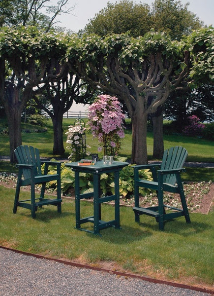 Seaside Adirondack Shellback Bar Chair – Outdoor Bar Height Patio Chair