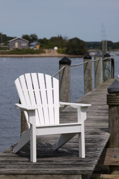 Seaside Adirondack Shellback Chair – Classic Outdoor Patio Lounge Chair